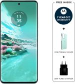 ⁦موتورولا ايدج 40 نيو، 12GB + 256GB، مقاومة للماء IP68، شاشة 6.6 انش pOLED 144Hz، شاحن توربو 68 واط، جلد نباتي - بحر مهدئ (ضمان لمدة عام من دول مجلس التعاون الخليجي)⁩ - الصورة ⁦2⁩