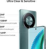 ⁦اونر موبايل ماجيك 6 لايت، هاتف ذكي 5G، 8GB+256GB، شاشة 6.75 انش مضادة للسقوط 120Hz، كاميرا خلفية ثلاثية 108MP، بطارية 5300mAh، ثنائي شرائح الاتصال، اندرويد 13، اخضر زمردي⁩ - الصورة ⁦5⁩