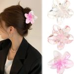 مشابك شعر على شكل زهرة هاواي من تازويك، 3 قطع من مشابك شعر على شكل زهرة للنساء والفتيات، مشابك شعر كبيرة بلوميريا للشعر الكثيف، اكسسوارات شعر للنساء والفتيات، غير قابلة للانزلاق، قوية التثبيت، هدايا