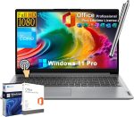 لينوفو لابتوب ايديا باد بشاشة لمس FHD 15.6 انش للاعمال والطلاب، انتل i3 سداسي النواة الجيل 12، ذاكرة RAM 24GB وSSD 1TB، ترخيص مكتب مدى الحياة، ويندوز 11 برو، قارئ بطاقة SD، واي فاي 6، مع قلم ستايلس