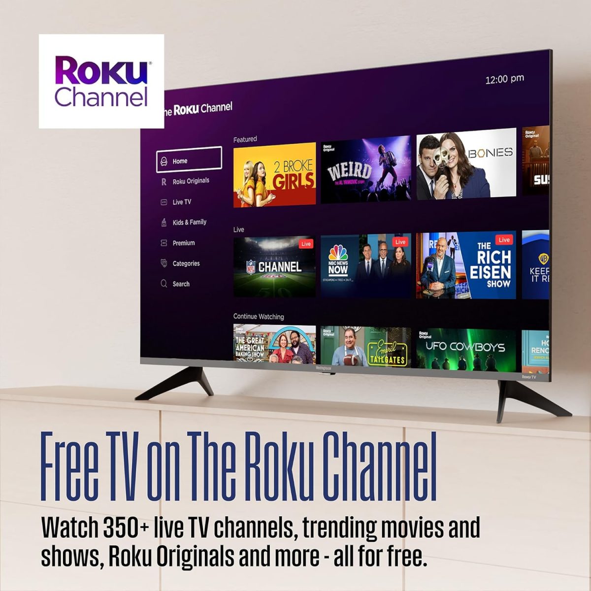 ⁦وستنجهاوس تلفزيون كيو ليد روكو من ايدجليس - تلفزيون ذكي 43 بوصة، 4K UHD مع HDR 10+، دولبي فيجن، اتصال واي فاي وتطبيق جوال، شاشة مسطحة متوافق مع ابل هوم كيت واليكسا ومساعد جوجل⁩ - الصورة ⁦11⁩