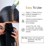 ⁦زيت برينجراج لتغذية الشعر من سول فلاور - نقي 100%، اعشاب عضوية، زيت شعر طبيعي معصور على البارد، 200 مل/ 6.77 اونصة سائلة⁩ - الصورة ⁦4⁩