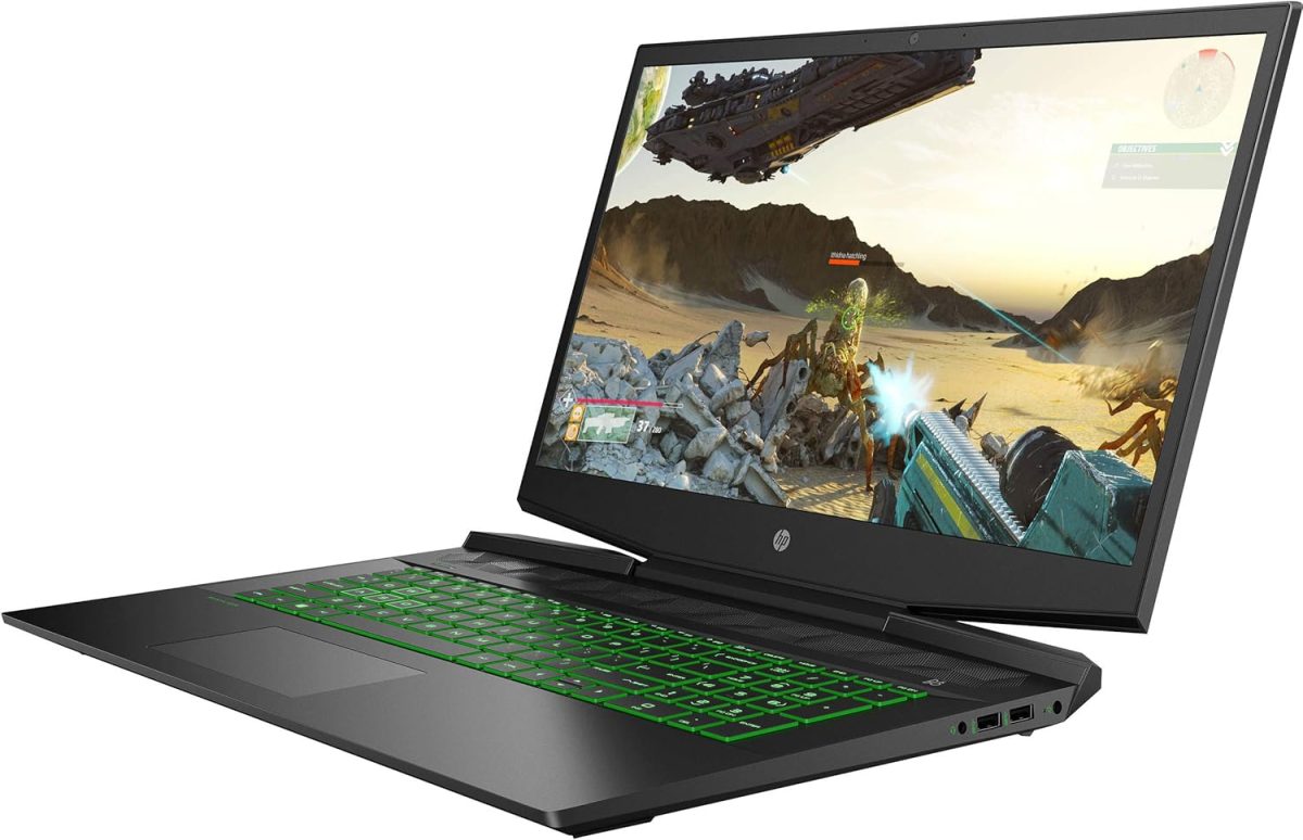 ⁦HP لابتوب العاب بافليون 15-DK0056WM / 15-DK0096WM - شاشة 15.6 انش FHD IPS، انتل كور i5-9300H، 8 جيجا، 256 جيجا اس اس دي، انفيديا جي تي اكس 1650 4 جيجا، ويندوز 10، كيبورد انجليزي، اسود (ضمان لمدة عام)⁩ - الصورة ⁦2⁩