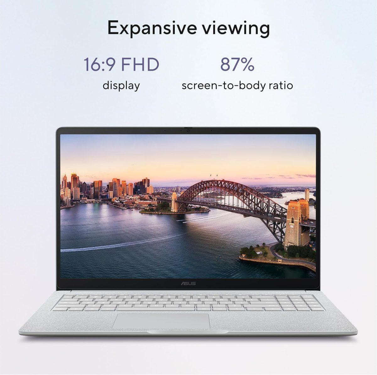 ⁦اسس لابتوب كروم بوك CX15، شاشة 15.6 انش FHD مضادة للتوهج، معالج انتل سيليرون N4500، تخزين 128GB، ذاكرة RAM 8GB، كروم او اس، رمادي نقي، CX1505CKA-AS88F-PG⁩ - الصورة ⁦4⁩