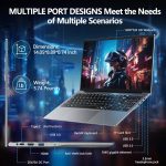 ⁦لابتوب العاب 15.6 انش 16GB RAM 1TB SSD من نياكون، معالج i9-11900H 8C/16T (حتى 4.9Ghz)، رسومات UHD، شاشة 15.6 انش FHD 1920×1080، واي فاي 6، بلوتوث 5.2، كيبورد باضاءة خلفية⁩ - الصورة ⁦4⁩