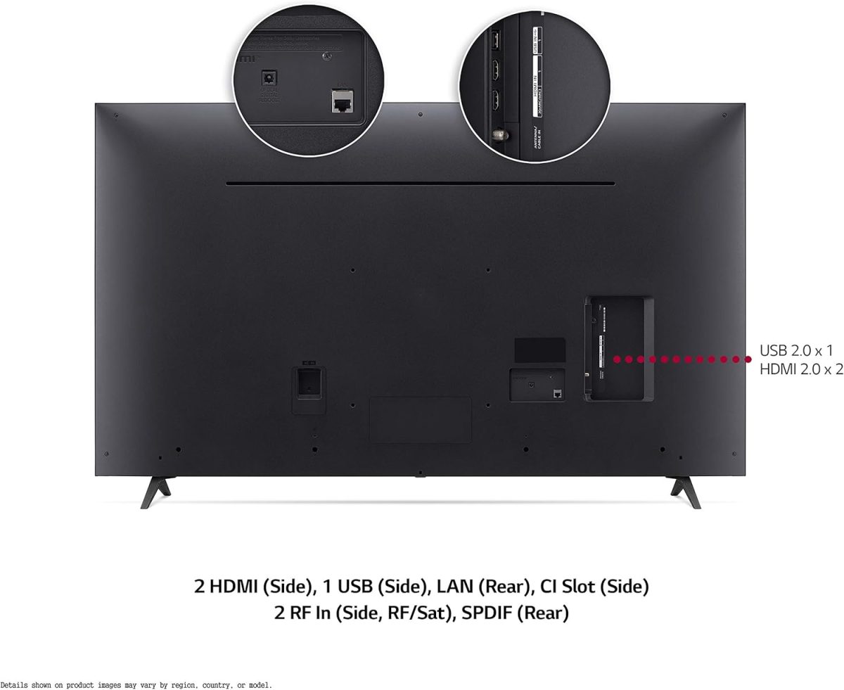 ⁦LG تلفزيون ذكي 50UP77006LB 50 بوصة 4K UHD HDR LED (موديل 2021) مع فري فيو بلاي، برايم فيديو، نتفليكس، ديزني+، مساعد جوجل ومتوافق مع اليكسا (مجدد)⁩ - الصورة ⁦9⁩