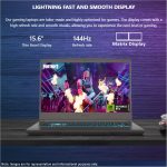 ⁦MSI لابتوب العاب رفيع A15 بالذكاء الاصطناعي، AMD رايزن 9 8945HS، 64GB DDR5 RAM، 4TB PCIe SSD، شاشة 15.6 انش FHD (1920x1080) 144Hz IPS، انفيديا جي فورس RTX 4060، كيبورد باضاءة خلفية، W11 برو، اسود⁩ - الصورة ⁦3⁩