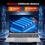 ⁦2025 Gaming Laptop,15.6 Inch Laptop,Laptops 16GB 512GB SSD,Laptop Computer N5095,Traditional Laptop Computers 180 Angle Opening,Lap top Fingerprint Unlock Backlit Keyboard,1920X1080 FHD IPS MINI-HDMI⁩ - الصورة ⁦6⁩