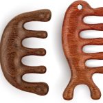 لوسوفي مشط خشبي لتدليك فروة الرأس، مشط تدليك فروة الرأس، مشط تدليك فروة الرأس، مشط تدليك فروة الرأس، مشط تدليك فروة الرأس، مشط من الخشب الطبيعي، عبوة من قطعتين