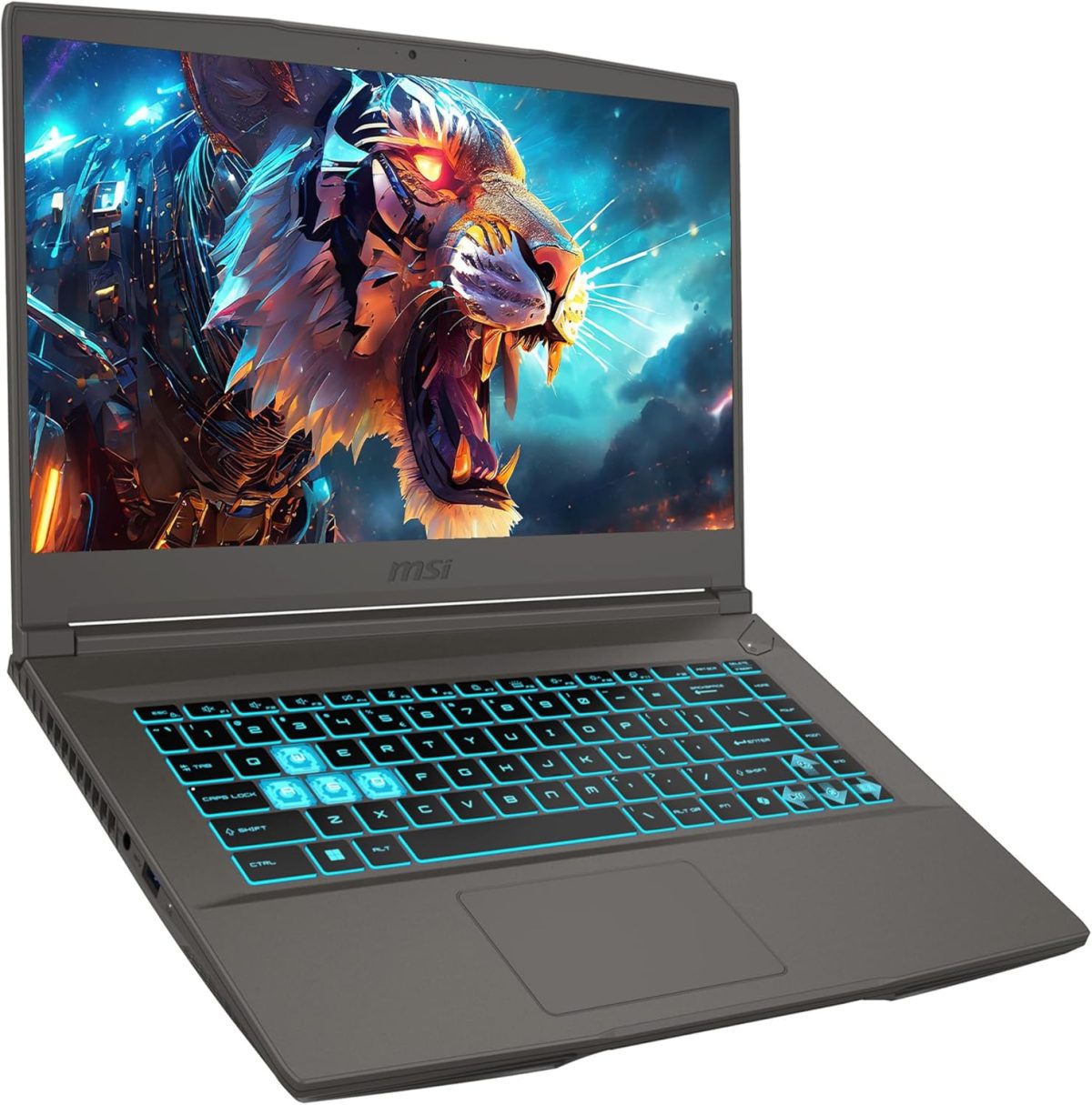 ⁦MSI لابتوب العاب رفيع A15 بالذكاء الاصطناعي، AMD رايزن 9 8945HS، 64GB DDR5 RAM، 4TB PCIe SSD، شاشة 15.6 انش FHD (1920x1080) 144Hz IPS، انفيديا جي فورس RTX 4060، كيبورد باضاءة خلفية، W11 برو، اسود⁩ - الصورة ⁦6⁩