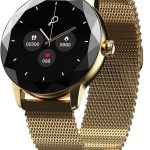 بيبل شاشة فيينا 1.25 انش HD 360×360، مكالمات بلوتوث، تصميم قطع ماسي، مراقبة صحة الانثى، مراقبة معدل ضربات القلب، مراقبة النوم، وضع رياضي متعدد، 200 مللي امبير في الساعة