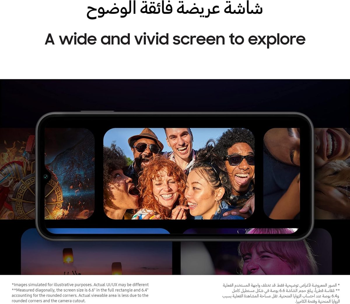 ⁦سامسونج هاتف ذكي جالكسي ايه 14 ثنائي شرائح الاتصال بنظام اندرويد، ذاكرة رام 4 جيجا، تخزين 64 جيجا، اسود (اصدار الامارات العربية المتحدة)⁩ - الصورة ⁦5⁩
