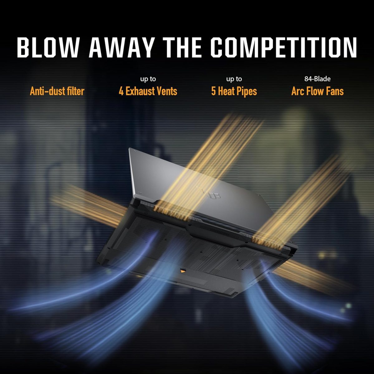 ⁦اسس لابتوب العاب تي يو اف F16 (2024) بشاشة 16 انش FHD+ 144Hz IPS مستوى 16:10، معالج انتل كور™ 5 210H، انفيديا جيفورس RTX™ 4050، 8GB DDR5، 512GB PCIe الجيل الرابع SSD، واي فاي 6، ويندوز 11 هوم⁩ - الصورة ⁦6⁩