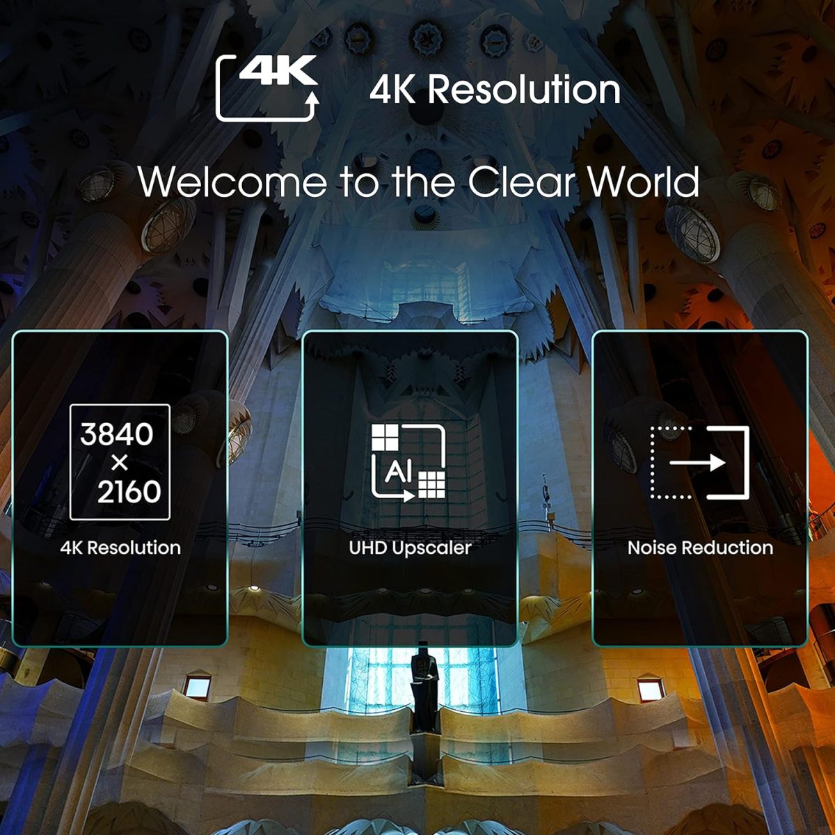 ⁦هايسينس تلفزيون ذكي 58 بوصة 4K UHD مع دولبي فيجن HDR DTS فيرتشوال اكس ويوتيوب ونتفليكس برايم شاهد فري فيو وبلوتوث وواي فاي - 58A61GD1 (2021)⁩ - الصورة ⁦3⁩