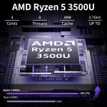 ⁦لابتوب اوك بوك 15.6 انش، AMD رايزن 5 3500U (حتى 3.7GHz) معالج رباعي النواة، 32GB DDR4 RAM، M.2 SSD، نوت بوك محمول مع لوحة لمس قابلة للتعديل، مفتاح كاميرا ويب للخصوصية (32GB DDR4 | 512GB SSD)⁩ - الصورة ⁦3⁩