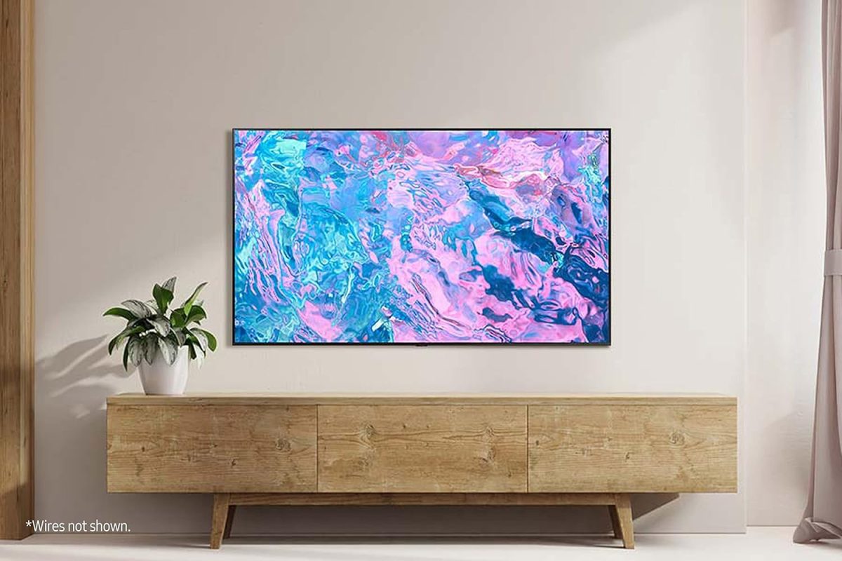 ⁦سامسونج تلفزيون ذكي CU7100 UHD HDR 65 بوصة (2023) - معالج كريستال 4 كيه، صوت تكيفي، بوركولور، موزع تلفزيون العاب مدمج، بث التلفزيون الذكي وتطبيقات مكالمات الفيديو ومحسن تباين الصور⁩ - الصورة ⁦2⁩