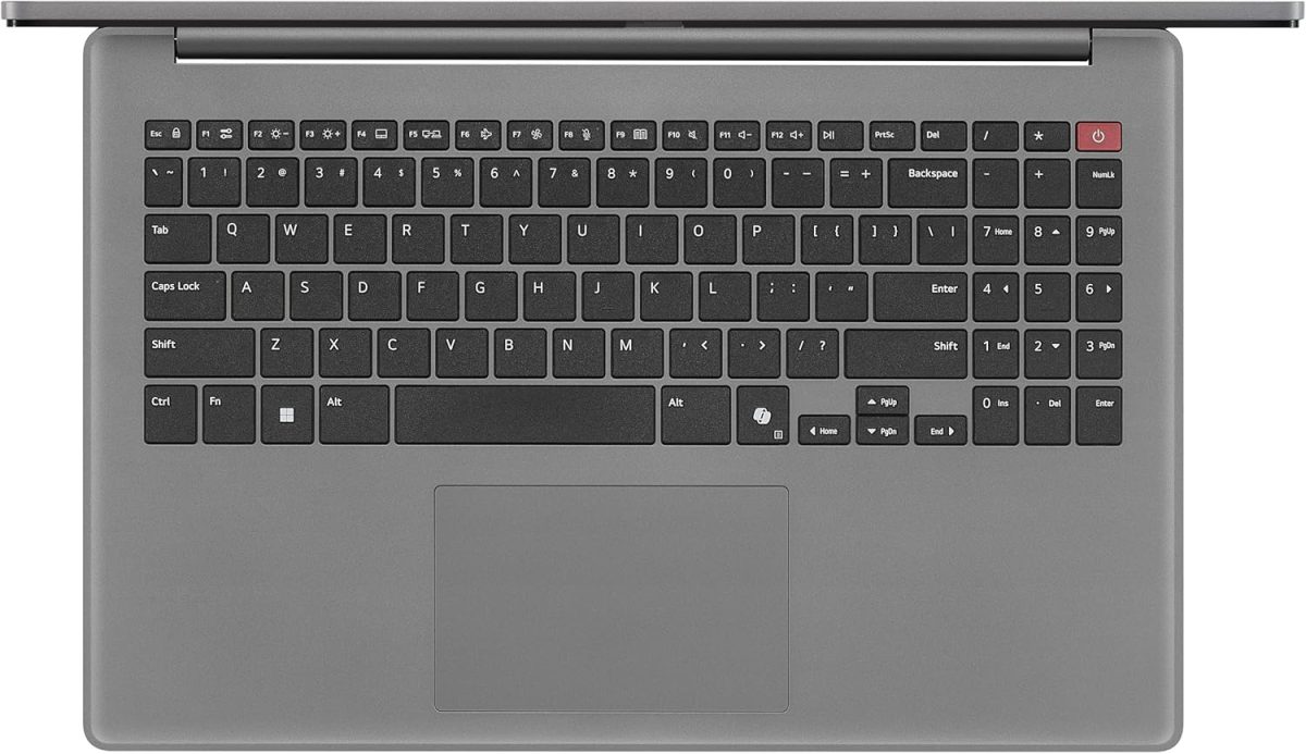 ⁦LG لابتوب جرام بوك خفيف الوزن 15 انش، معالج انتل كور i5-1334U، ويندوز 11 هوم، ذاكرة رام 8 جيجا، 256 جيجا اس اس دي - فضي تيتان⁩ - الصورة ⁦14⁩