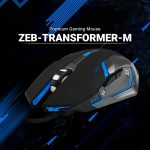 ⁦زيبرونيكس ماوس العاب ضوئي USB مع تاثير LED من زيب-ترانسفورمر-ام (اسود)⁩ - الصورة ⁦2⁩