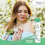 ⁦مجموعة هدايا عطر امبريال جاسمين من ياردلي، رائحة وورد وياسمين وزهر البرتقال، عطر او دي تواليت 125 مل + بخاخ معطر للجسم 150 مل⁩ - الصورة ⁦4⁩