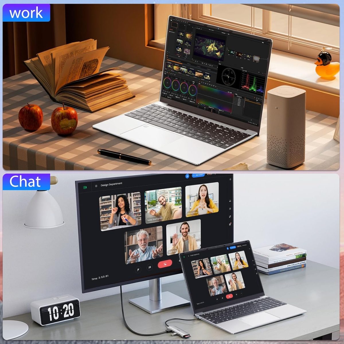 ⁦Gaming Laptop,15.6 Inch FHD IPS 1920x1080 ,Student Business Laptop 12th Gen N95 Processor(Up to 3.4GHz),16GB RAM 1TB SSD ,Supports 180 Angle Opening Backlit Keyboard Fingerprint Unlock Win 11 Pro⁩ - الصورة ⁦7⁩