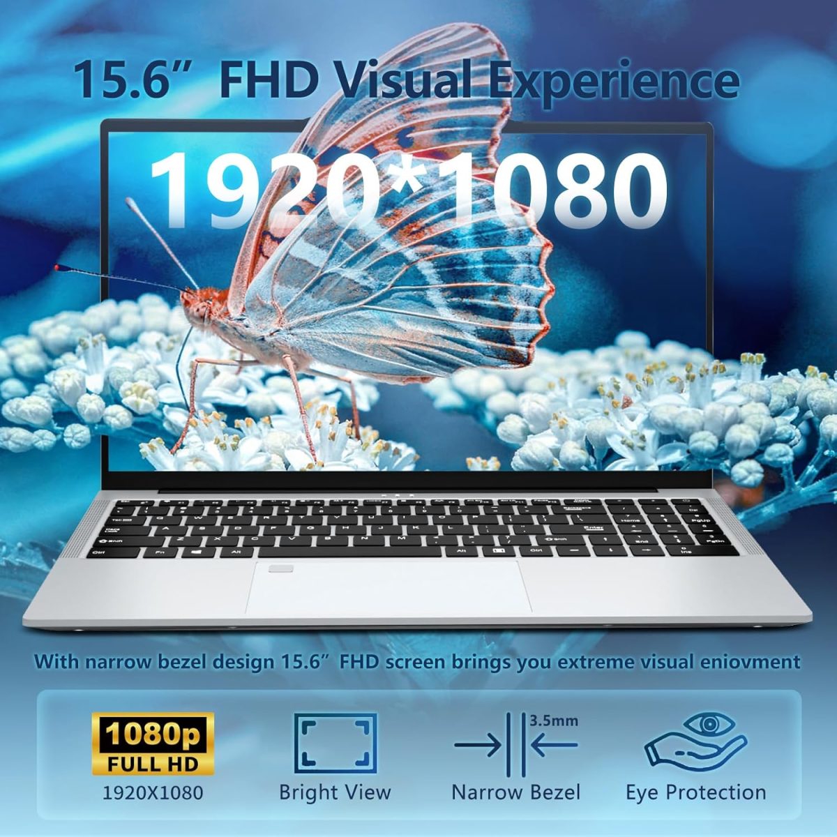 ⁦KUMNOSAL 2025 Gaming Laptop,15.6In Win 11 Laptop Computer with Quad Core-Core i7-1195G7 Processo(Up to 5.0GHz), 32GB DDR4 1TB Hard Drive for Business, School,Game, Offic⁩ - الصورة ⁦3⁩