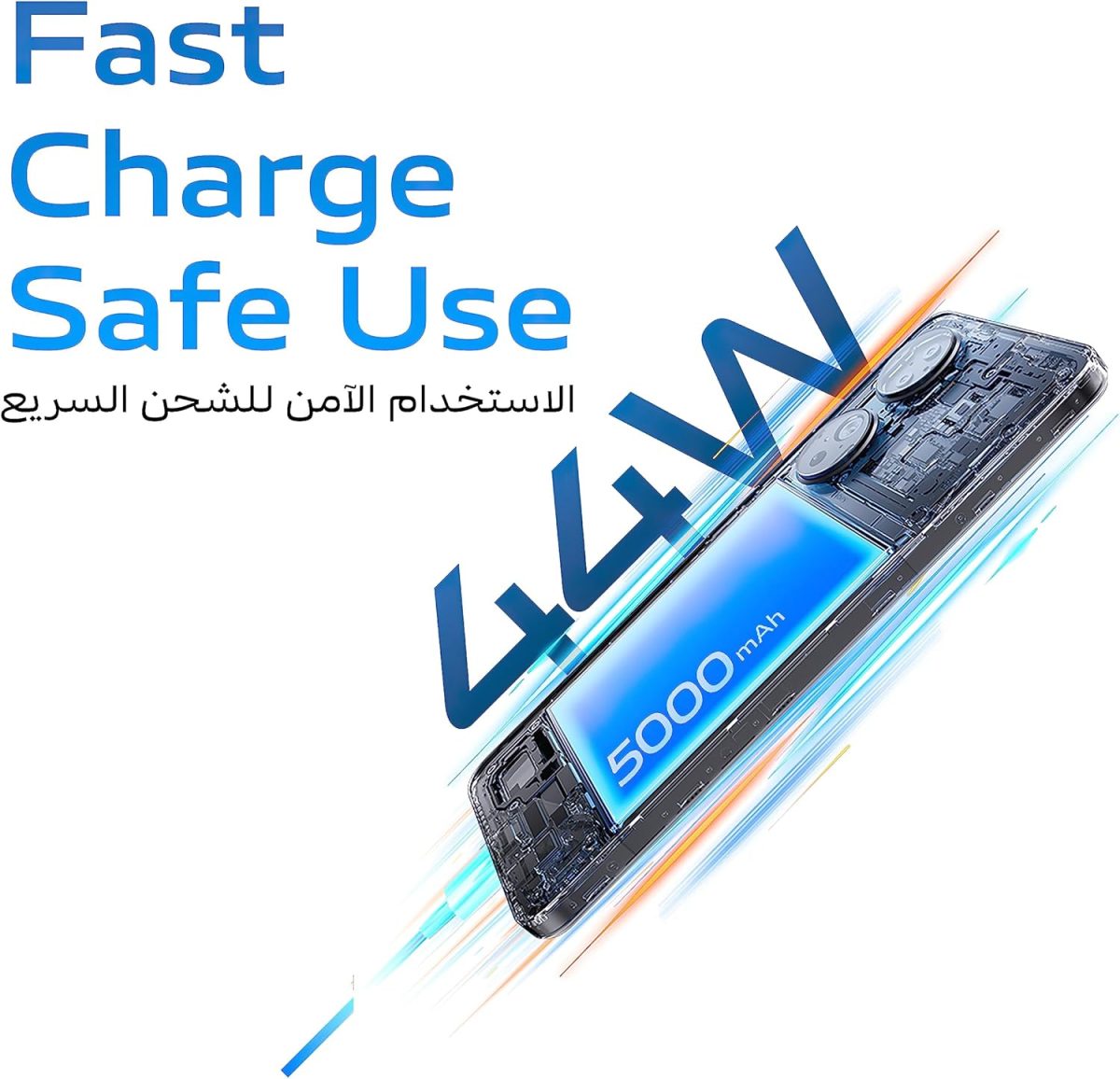 ⁦فيفو V29 لايت 5G ثنائي شرائح الاتصال (ذهبي دريمي، 12+8GB RAM، 256GB) شاشة AMOLED منحنية ثلاثية الابعاد 120Hz | كاميرا 64MP OIS | شحن 44 واط | NFC | شنطة ظهر، سماعات اذن + ضمان ممتد 24 متر + حماية شاشة⁩ - الصورة ⁦7⁩