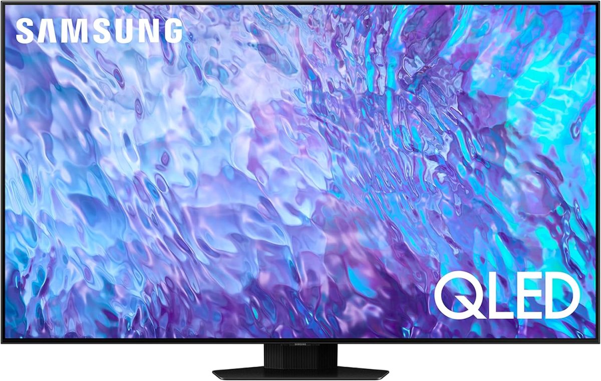 سامسونج تلفزيون ذكي، QLED، 65 بوصة فضي كربوني، معالج كوانتوم عصبي 4K، محور ذكي، كوانتوم HDR+، QA65Q80C - 2023 - اصدار عالمي