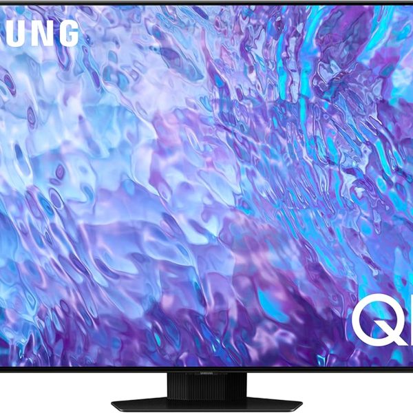 سامسونج تلفزيون ذكي، QLED، 65 بوصة فضي كربوني، معالج كوانتوم عصبي 4K، محور ذكي، كوانتوم HDR+، QA65Q80C - 2023 - اصدار عالمي