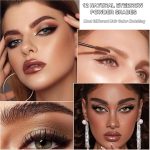 ⁦مكياج حواجب مقاوم للماء بلونين، مكياج حواجب متين، مع ادوات حواجب ومرآة، لون حواجب متعدد الاغراض، غير لامع، نتائج فورية، مقاوم للتلطخ يدوم طويلا، طبيعي⁩ - الصورة ⁦6⁩