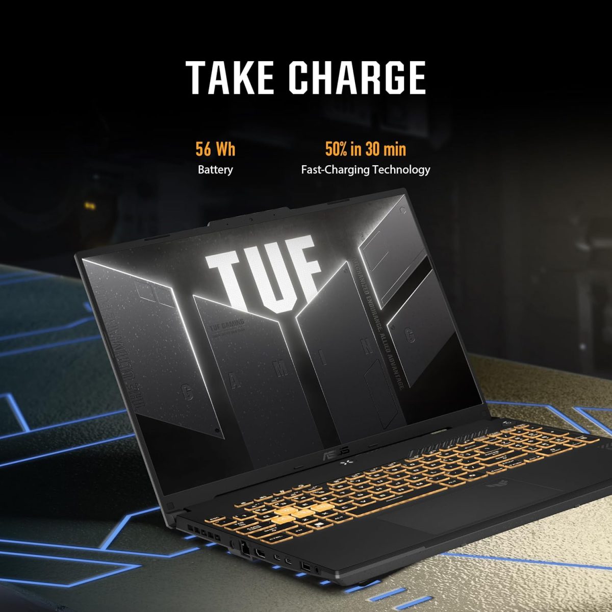 ⁦اسس لابتوب العاب تي يو اف F16 (2024) بشاشة 16 انش FHD+ 144Hz IPS مستوى 16:10، معالج انتل كور™ 5 210H، انفيديا جيفورس RTX™ 4050، 8GB DDR5، 512GB PCIe الجيل الرابع SSD، واي فاي 6، ويندوز 11 هوم⁩ - الصورة ⁦8⁩