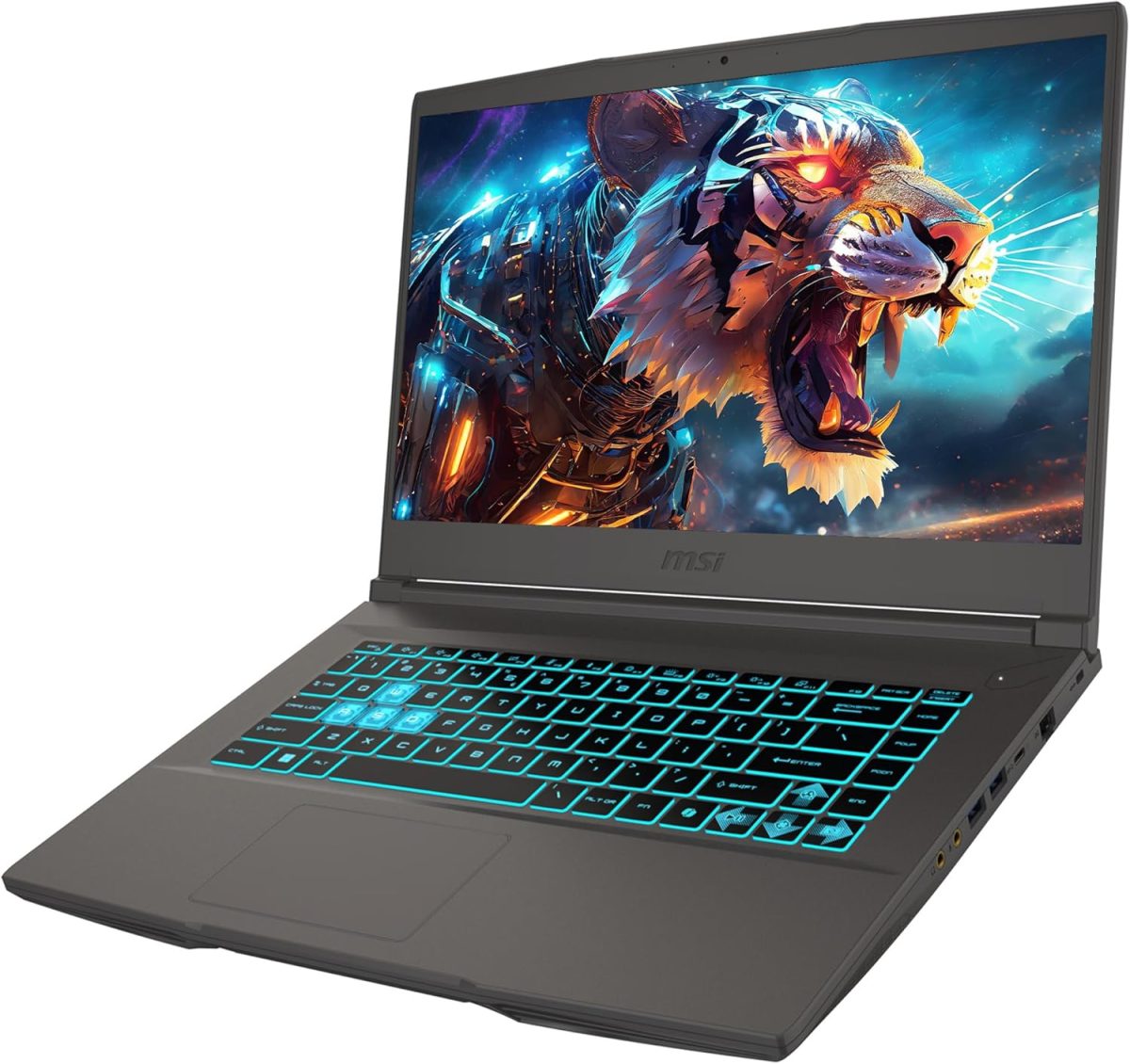 ⁦MSI لابتوب العاب رفيع A15 بالذكاء الاصطناعي، AMD رايزن 9 8945HS، 64GB DDR5 RAM، 4TB PCIe SSD، شاشة 15.6 انش FHD (1920x1080) 144Hz IPS، انفيديا جي فورس RTX 4060، كيبورد باضاءة خلفية، W11 برو، اسود⁩ - الصورة ⁦7⁩