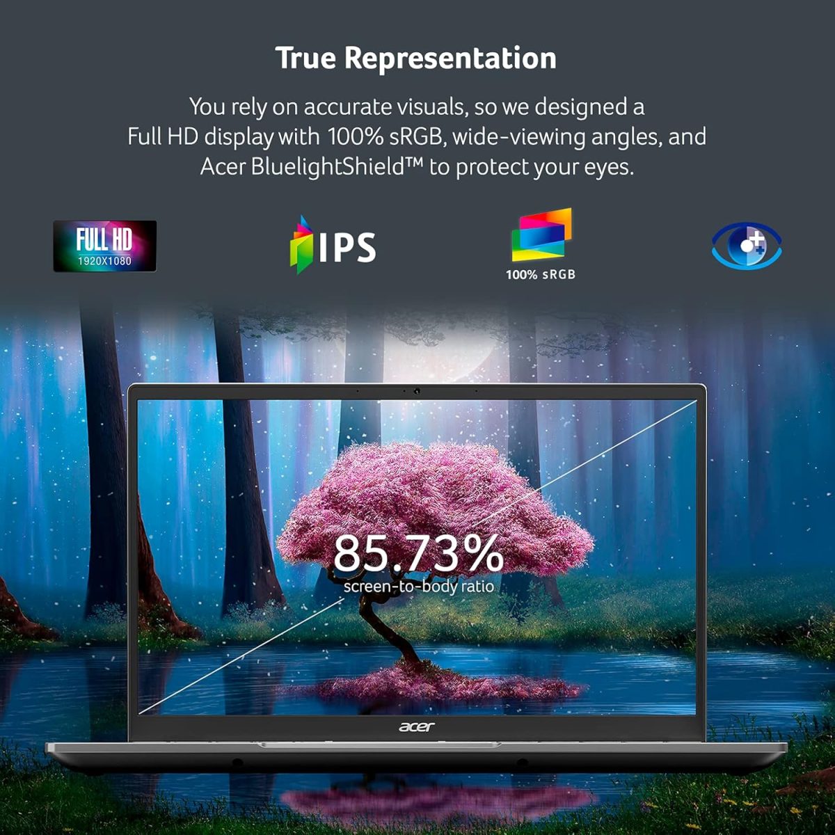 ⁦ايسر لابتوب سويفت اكس SFX14-41G-R1S6 كريتور بشاشة 14 انش FHD 100% sRGB ومعالج AMD رايزن 7 5800U وبطاقة رسومات انفيديا RTX 3050Ti وLPDDR4X 16GB وSSD 512GB وواي فاي 6 وكيبورد باضاءة خلفية وامازون اليكسا⁩ - الصورة ⁦7⁩