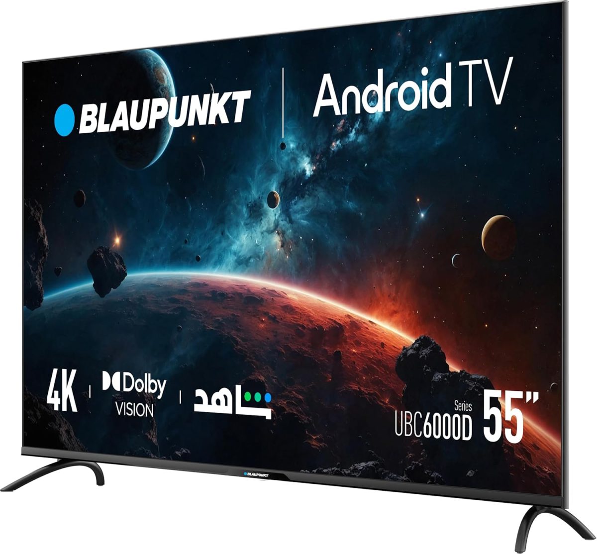 ⁦بلاوبنكت تلفزيون 55 بوصة | تلفزيون 4K UHD واندرويد 11 - تلفزيون LED سلسلة UBC6000D | دولبي فيجن واتموس | تقنية ام اي ام سي | تلفزيون كروم كاست مدمج | مساعد جوجل | التميز الهندسي الالماني⁩ - الصورة ⁦2⁩