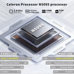 ⁦لابتوب العاب N5095 بشاشة 15.6 انش وذاكرة RAM 16GB وSSD 512GB للالعاب و180 زاوية فتح وبصمة اصبع وكيبورد باضاءة خلفية 1920X1080 IPS ميني HDMI واي فاي 5 للطلاب والاعمال⁩ - الصورة ⁦3⁩