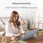 ⁦اسس لابتوب كروم بوك CX15، شاشة 15.6 انش FHD مضادة للتوهج، معالج انتل سيليرون N4500، تخزين 128GB، ذاكرة RAM 8GB، كروم او اس، رمادي نقي، CX1505CKA-AS88F-PG⁩ - الصورة ⁦5⁩