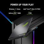 ⁦اسس, لابتوب العاب روج ستريكس G18 G815LW-S9033W، انتل كور الترا 9 275HX/32GB/1TB PCIE G4 SSD/انفيديا RTX5080/16GB GDDR7/ويندوز 11 هوم/18/كيبورد انجليزي-عربي/رمادي⁩ - الصورة ⁦3⁩