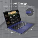 ⁦HP لابتوب ستريم 14 انش مايكرو ايدج HD، انتل سيليرون N4020، ذاكرة RAM 8GB، تخزين 224GB (مجموعة قاعدة شحن اي ام ام سي 64GB و160GB)، اوفيس 365 لمدة عام، كاميرا ويب، واي فاي 5، بلوتوث، ويندوز 11، ازرق⁩ - الصورة ⁦8⁩