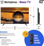 ⁦وستنجهاوس تلفزيون كيو ليد روكو من ايدجليس - تلفزيون ذكي 43 بوصة، 4K UHD مع HDR 10+، دولبي فيجن، اتصال واي فاي وتطبيق جوال، شاشة مسطحة متوافق مع ابل هوم كيت واليكسا ومساعد جوجل⁩ - الصورة ⁦6⁩