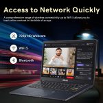⁦اسس لابتوب 14 انش FHD فائق الخفة، انتل بنتيوم N6000، ذاكرة RAM 4GB، تخزين 224GB (64GB eMMC + مجموعة قاعدة شحن 160GB)، بطاقة رسومات UHD، يعمل بالذكاء الاصطناعي، جاهز للكوبايلوت، عمر بطارية طويل، ويندوز⁩ - الصورة ⁦5⁩
