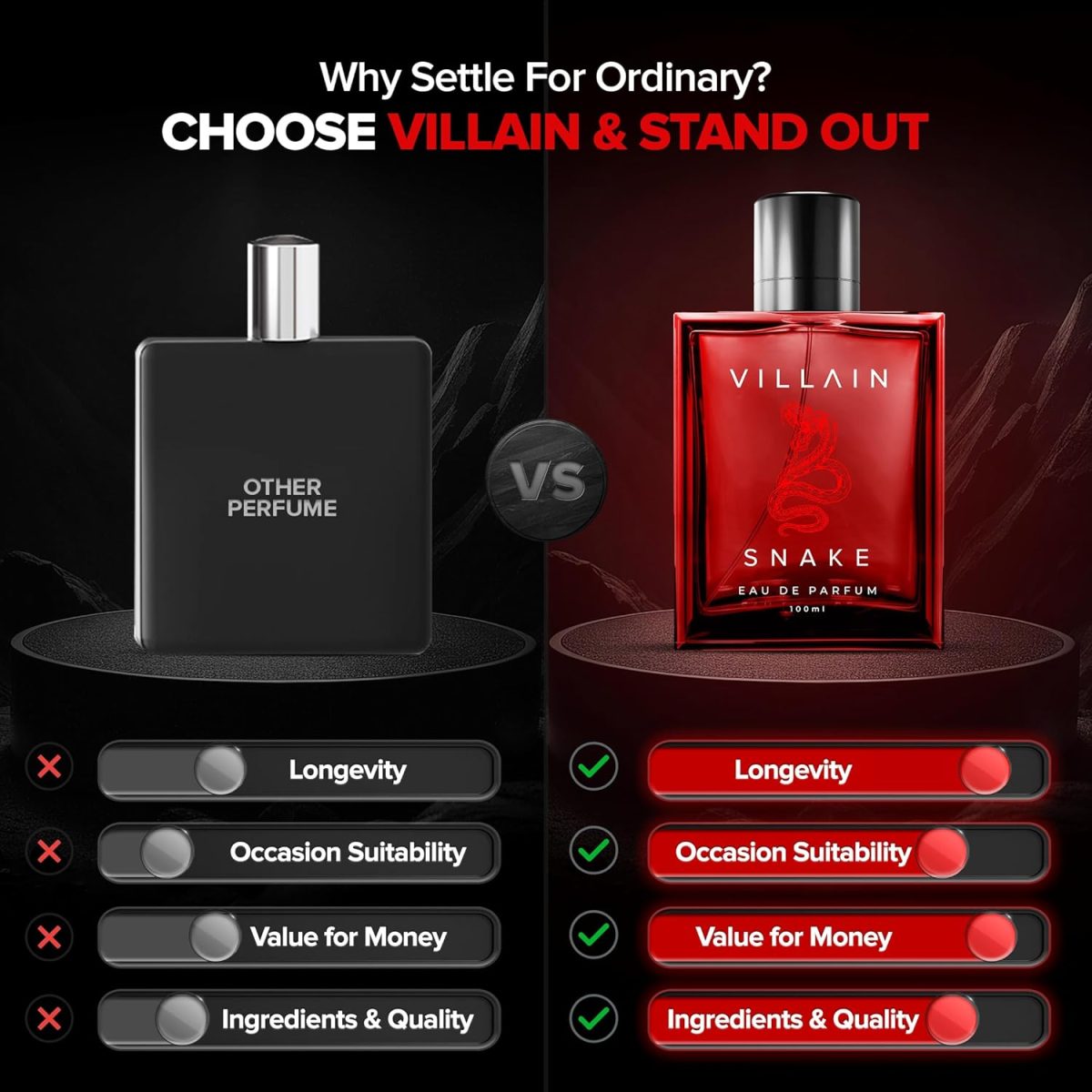 ⁦فيلين عطر سنيك للرجال او دي بارفان (او دي بارفان) - 100 مل، عطر قوي ودخاني وذكوري، خشب العنبر، طحلب السنديان، الباتشولي، نجيل الهند⁩ - الصورة ⁦9⁩