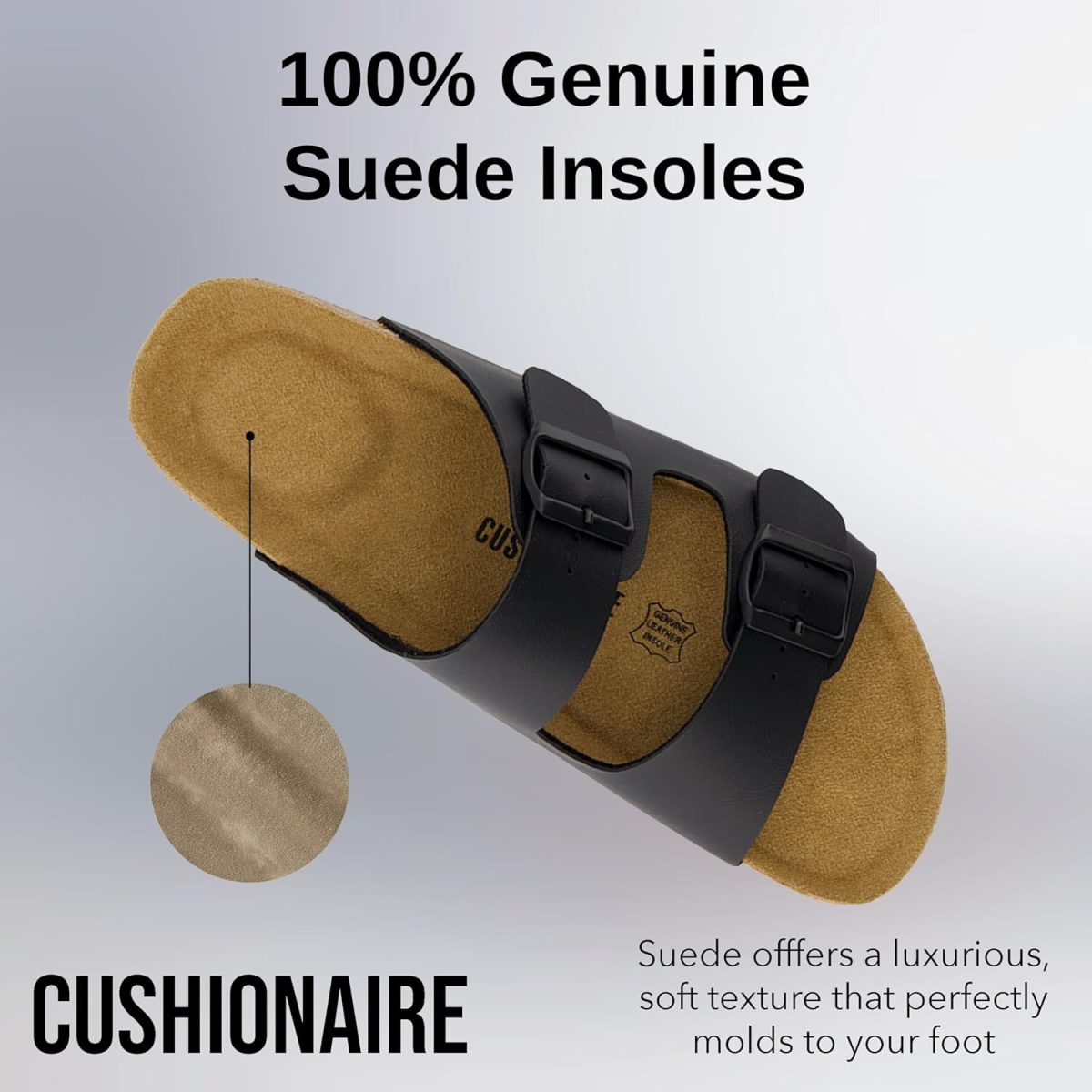 ⁦CUSHIONAIRE Lane-m mens Slide Sandal⁩ - الصورة ⁦3⁩