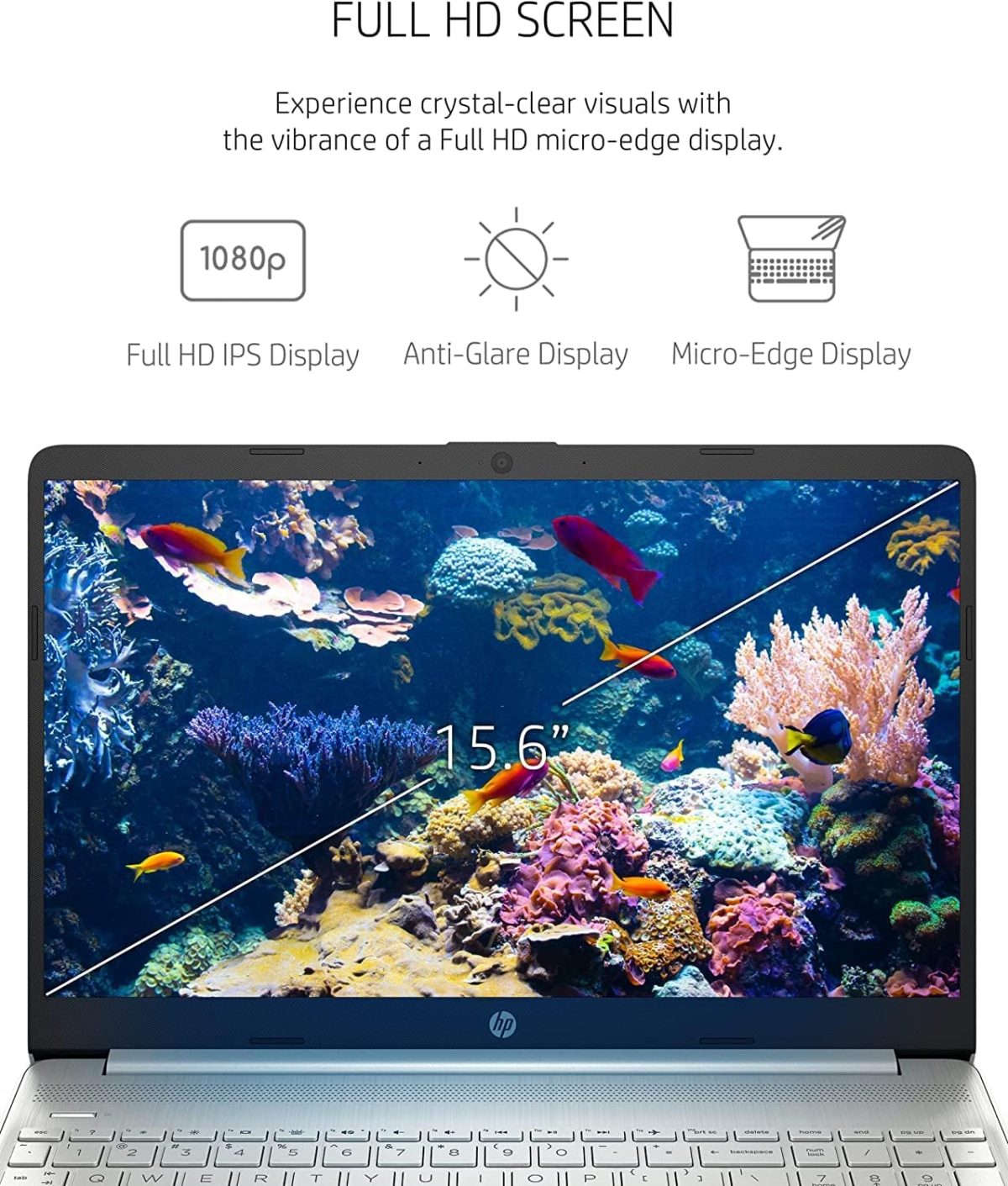 ⁦HP لابتوب 15 بشاشة FHD 15.6 انش ومعالج انتل رباعي النواة i5-1135G7 الجيل 11 (افضل من i7-1160G7) وRAM 16GB وSSD PCIe 512GB وبطاقة رسومات انتل ايرس Xe وكيبورد رقمية وبلوتوث 5.2 وHDMI وويندوز 11 (مطور)⁩ - الصورة ⁦3⁩