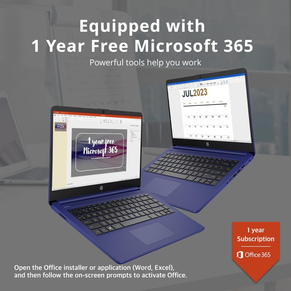 ⁦HP لابتوب ستريم 14 انش مايكرو ايدج HD، انتل سيليرون N4020، ذاكرة RAM 8GB، تخزين 224GB (مجموعة قاعدة شحن اي ام ام سي 64GB و160GB)، اوفيس 365 لمدة عام، كاميرا ويب، واي فاي 5، بلوتوث، ويندوز 11، ازرق⁩ - الصورة ⁦4⁩