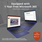 ⁦HP لابتوب ستريم 14 انش مايكرو ايدج HD، انتل سيليرون N4020، ذاكرة RAM 8GB، تخزين 224GB (مجموعة قاعدة شحن اي ام ام سي 64GB و160GB)، اوفيس 365 لمدة عام، كاميرا ويب، واي فاي 5، بلوتوث، ويندوز 11، ازرق⁩ - الصورة ⁦4⁩