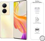 ⁦فيفو V29 لايت 5G ثنائي شرائح الاتصال (ذهبي دريمي، 12+8GB RAM، 256GB) شاشة AMOLED منحنية ثلاثية الابعاد 120Hz | كاميرا 64MP OIS | شحن 44 واط | NFC | شنطة ظهر، سماعات اذن + ضمان ممتد 24 متر + حماية شاشة⁩ - الصورة ⁦2⁩