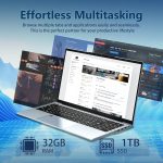 ⁦KUMNOSAL 2025 Gaming Laptop,15.6In Win 11 Laptop Computer with Quad Core-Core i7-1195G7 Processo(Up to 5.0GHz), 32GB DDR4 1TB Hard Drive for Business, School,Game, Offic⁩ - الصورة ⁦5⁩
