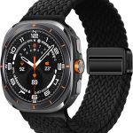 Compatible with Samsung Galaxy Watch Ultra Strap Quick Release Nylon Straps with Magnetic Metal Buckle, Adjustable Stretchy Sport Watch Band for Galaxy Watch Ultra 47mm