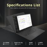 ⁦HP لابتوب اعمال 17.3 انش HD+ انتل i5-1334U، ذاكرة RAM 32GB، تخزين 1.28TB (1TB SSD + قاعدة شحن 288GB)، بطاقة رسومات انتل ايرس Xe، كيبورد رقمية، واي فاي 6، كاميرا ويب، ويندوز 11 برو، اسود⁩ - الصورة ⁦3⁩