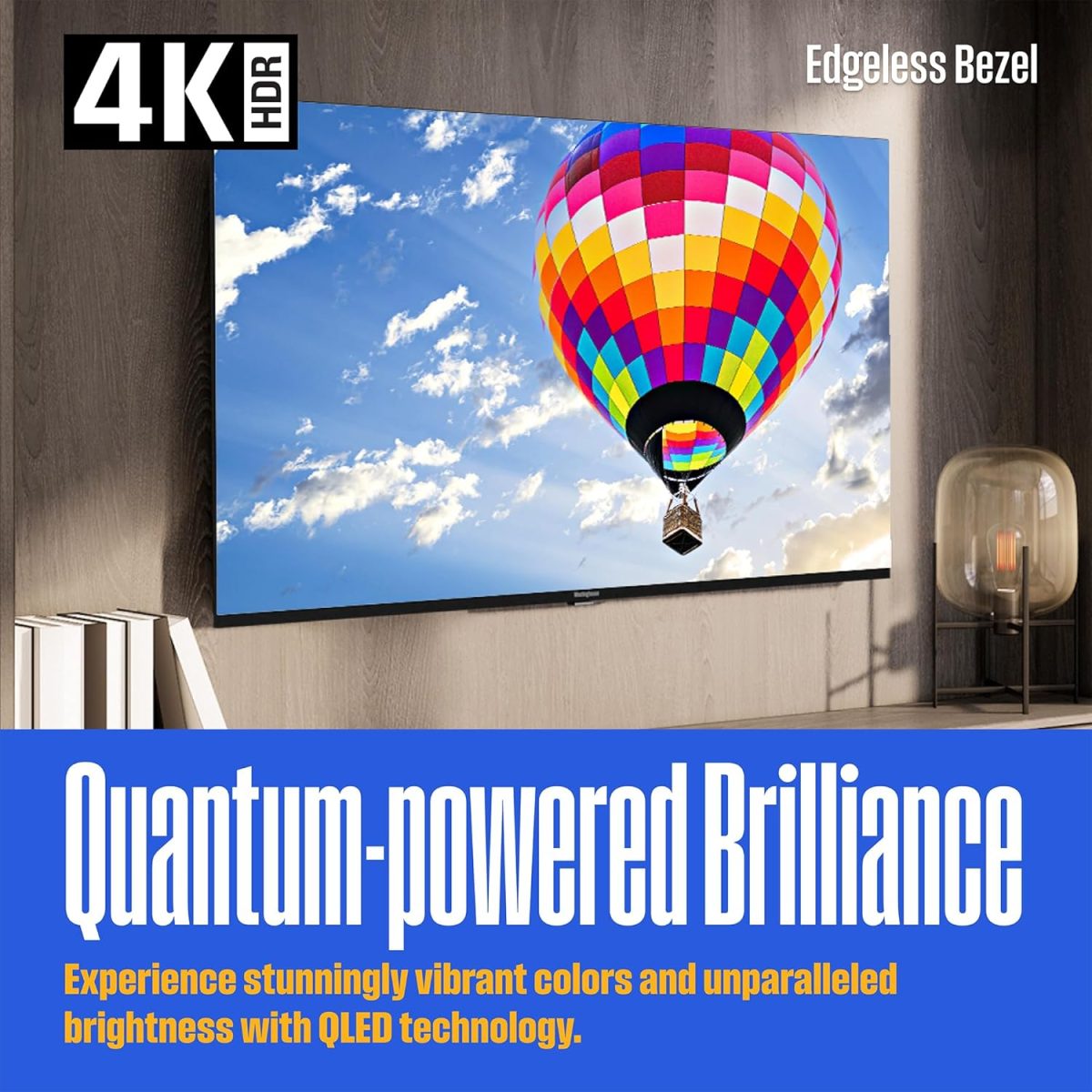 ⁦وستنجهاوس تلفزيون كيو ليد روكو من ايدجليس - تلفزيون ذكي 43 بوصة، 4K UHD مع HDR 10+، دولبي فيجن، اتصال واي فاي وتطبيق جوال، شاشة مسطحة متوافق مع ابل هوم كيت واليكسا ومساعد جوجل⁩ - الصورة ⁦2⁩