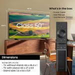 ⁦سامسونج تلفزيون سمارت 50 بوصة فئة كريستال 8 سلسلة 4K UHD HDR UA50AU8000UXZN، موديل 2021، اسود⁩ - الصورة ⁦6⁩